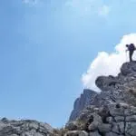 Photo d'un randonneur au Grand Veymont dans le Vercors